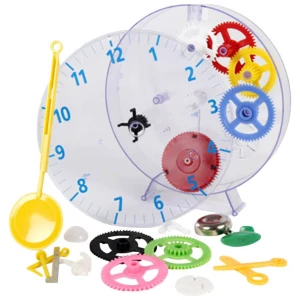 Mehanički zidni sat komplet za učenje Techno Line Model kids clock 20 cm x 3.5 cm transparentan slika