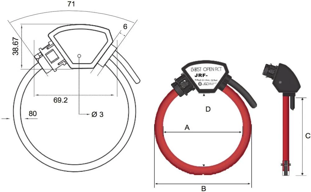 Mjerni vod PQ Plus MMD FLEX SET 115 MMD Flex SET 115 ( 3x Rogowski namotaj) 03.38.3337.CO slika