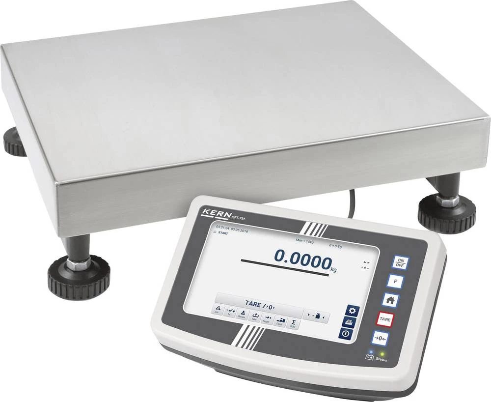 Vaga s platformom Kern područje mjerenja (maks.) 60 kg očitljivost 10 g, 20 g strujno napajanje, višebojna slika