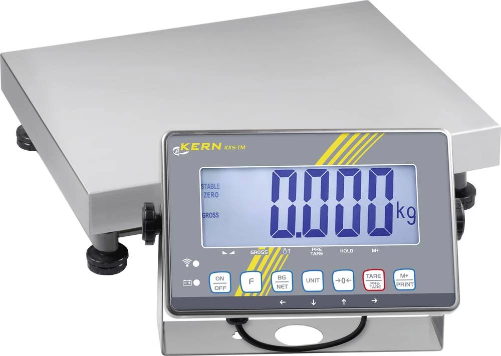 Vaga s platformom Kern područje mjerenja (maks.) 150 kg očitljivost 5 g strujno napajanje, višebojna slika