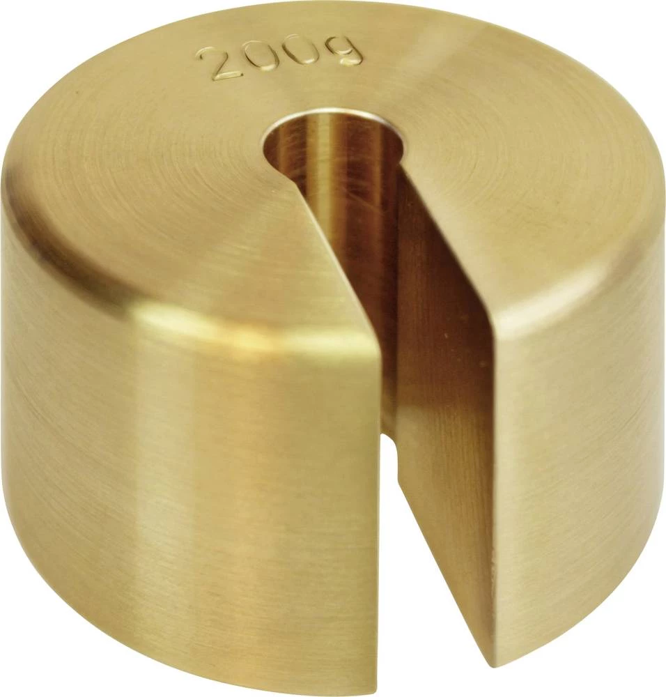 Kern Non-OIML Newton uteg 1 N, razred točnosti M1 mesing, fino obrađeni, uteg s prorezom, kalibriran prema tvorničkom standardu slika