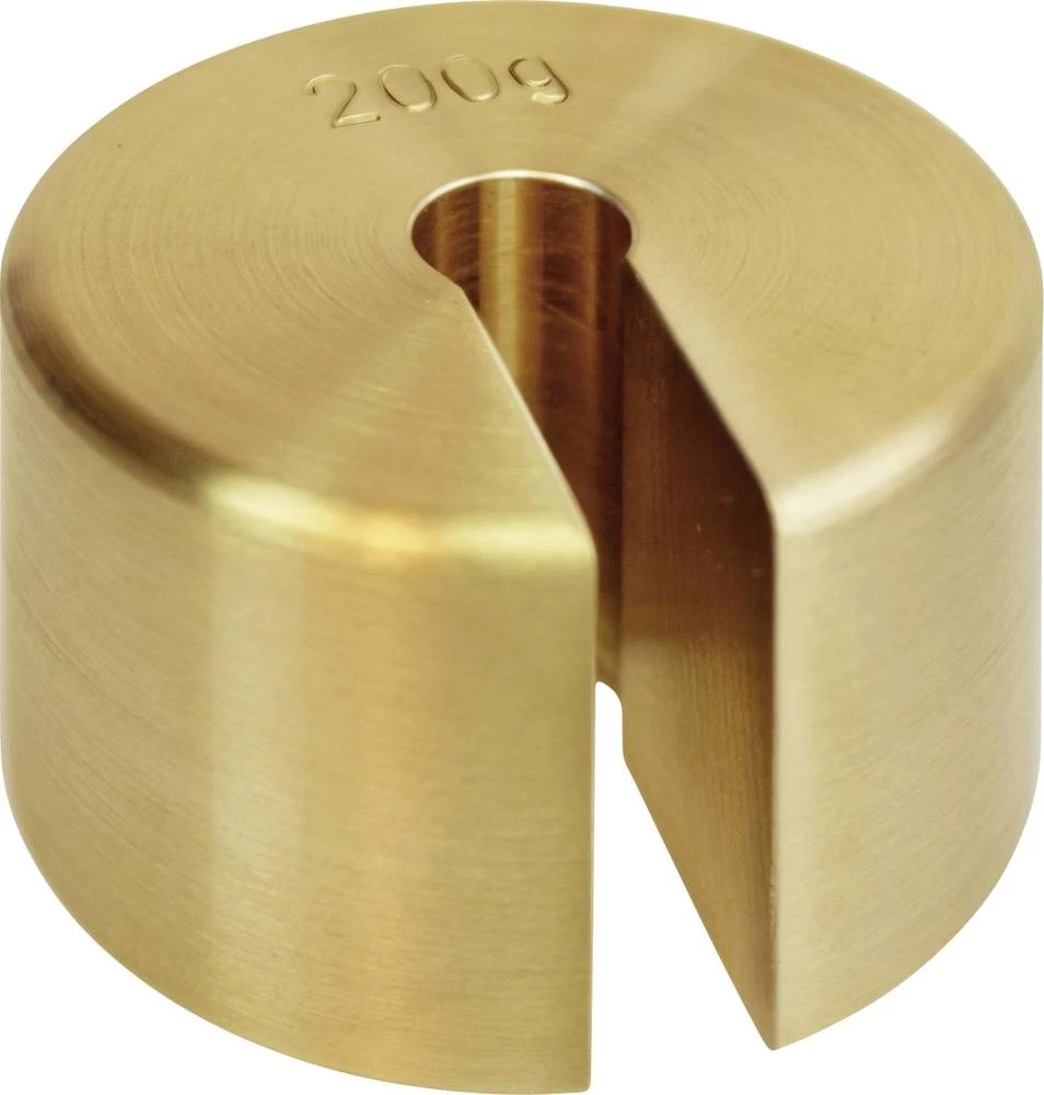 Kern Non-OIML Newton uteg 2 N, razred točnosti M1 mesing, fino obrađeni, uteg s prorezom, kalibriran prema tvorničkom standardu slika