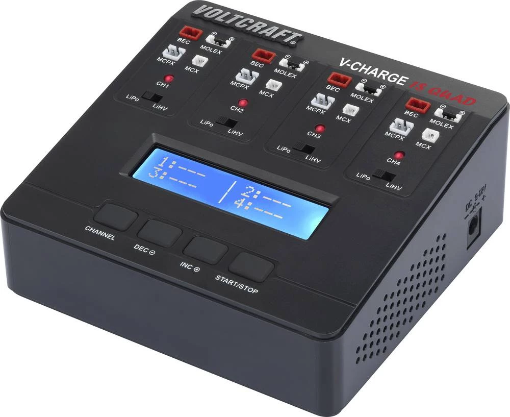 Uređaj za punjenje za modelarstvo 12 V, 230 V 1 A VOLTCRAFT V-Charge 1S Quad LiPo, LiHV slika