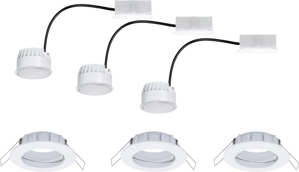LED ugradbena svjetiljka za kupaonicu 3-dijelni set 20.4 W topla bijela Paulmann 93974 Coin bijele boje (mat) slika