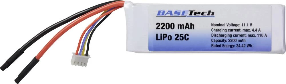 Paket akumulatora za modele(LiPo) 11.1 V 2200 mAh Broj ćelija: 3 25 C Basetech slika