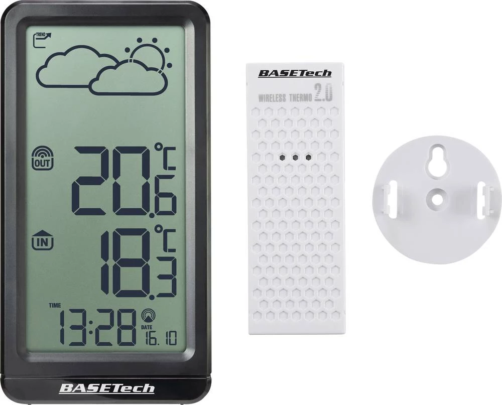 Bežična vremenska stanica Basetech 1562812 prognoza za 1 dan slika