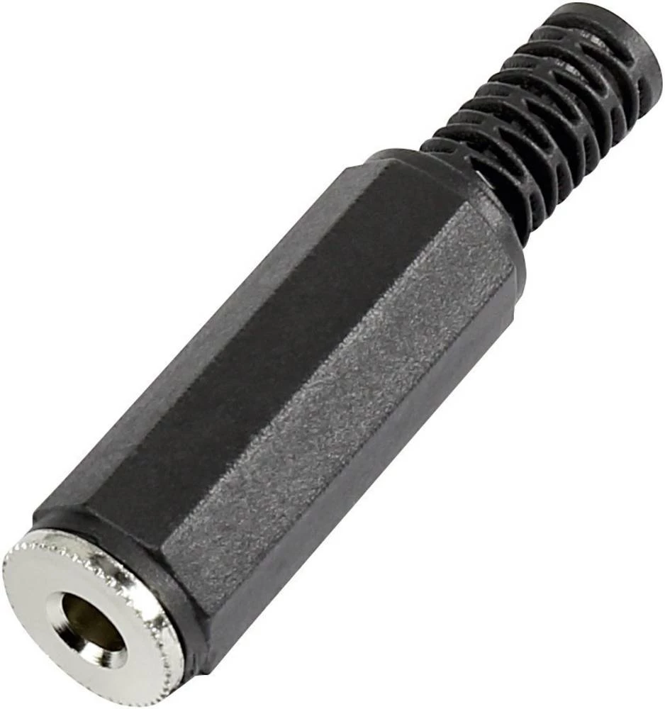 Klinken utični konektor 3.5 mm utičnica, ravna broj polova: 3 stereo, crne boje TRU COMPONENTS 1 kom. slika