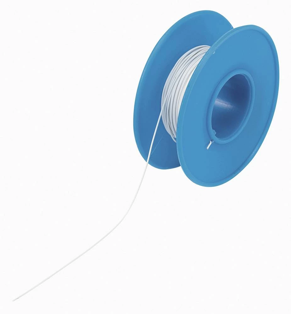 Žica za ovijanje Wire Wrap 1 x 0.13 mm˛ bijele boje TRU COMPONENTS 1566847 15 m slika