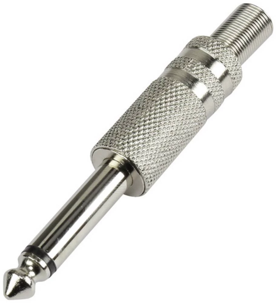 Klinken utični konektor 6.35 mm utikač, ravan, broj polova: 2 mono, srebrne boje TRU COMPONENTS 1 kom. slika