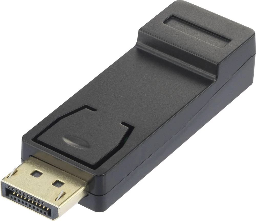 DisplayPort / HDMI adapter [1x DisplayPort utikač - 1x HDMI utičnica] crni pozlačeni kontakti Renkforce slika