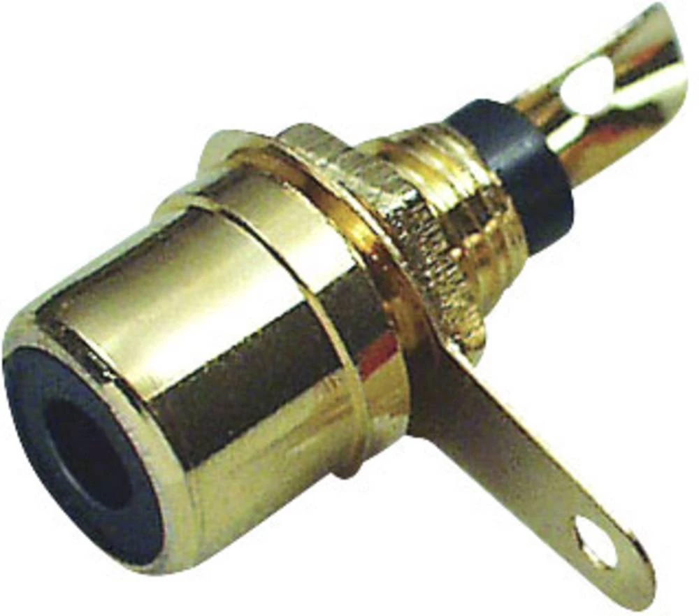 Cinch utični konektor, ugradbena utičnica, ravna, broj polova: 2 žute boje TRU COMPONENTS 1 kom. slika