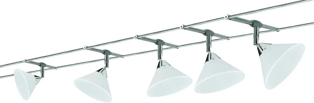 Osnovni sustav stropnih svjetiljki za žicu GU4 50 W LED Paulmann Colmar 94143 krom, saten slika