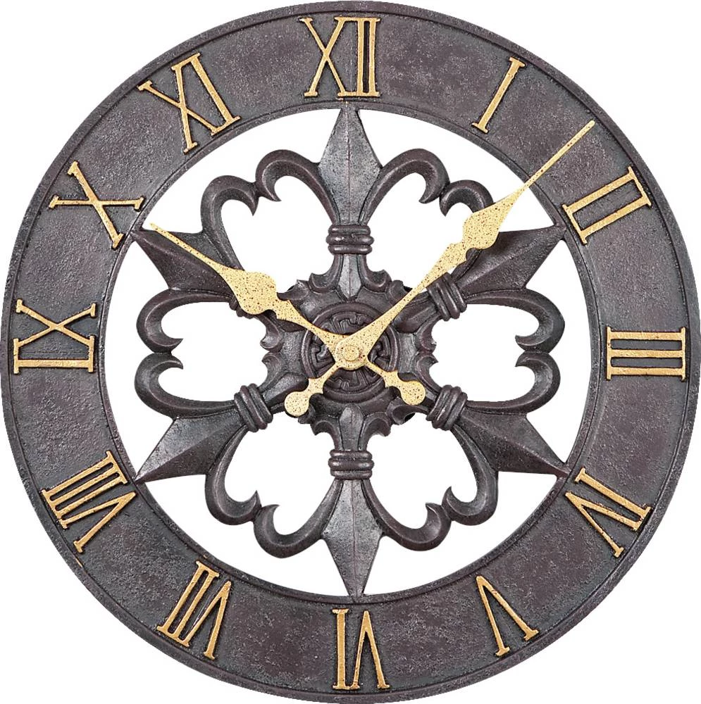 Zidni kvarčni sat Atlanta Uhren 4445 300 mm crne boje slika