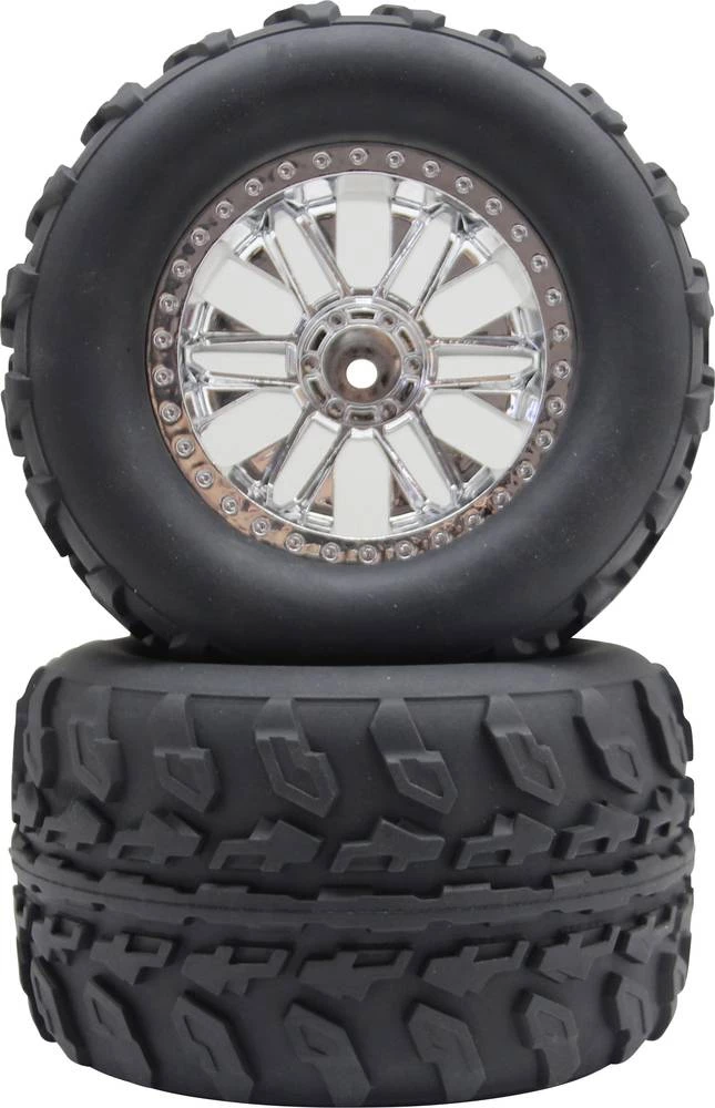Reely 1:10 Monstertruck komplet kotača, srebrne boje 2 kom. slika