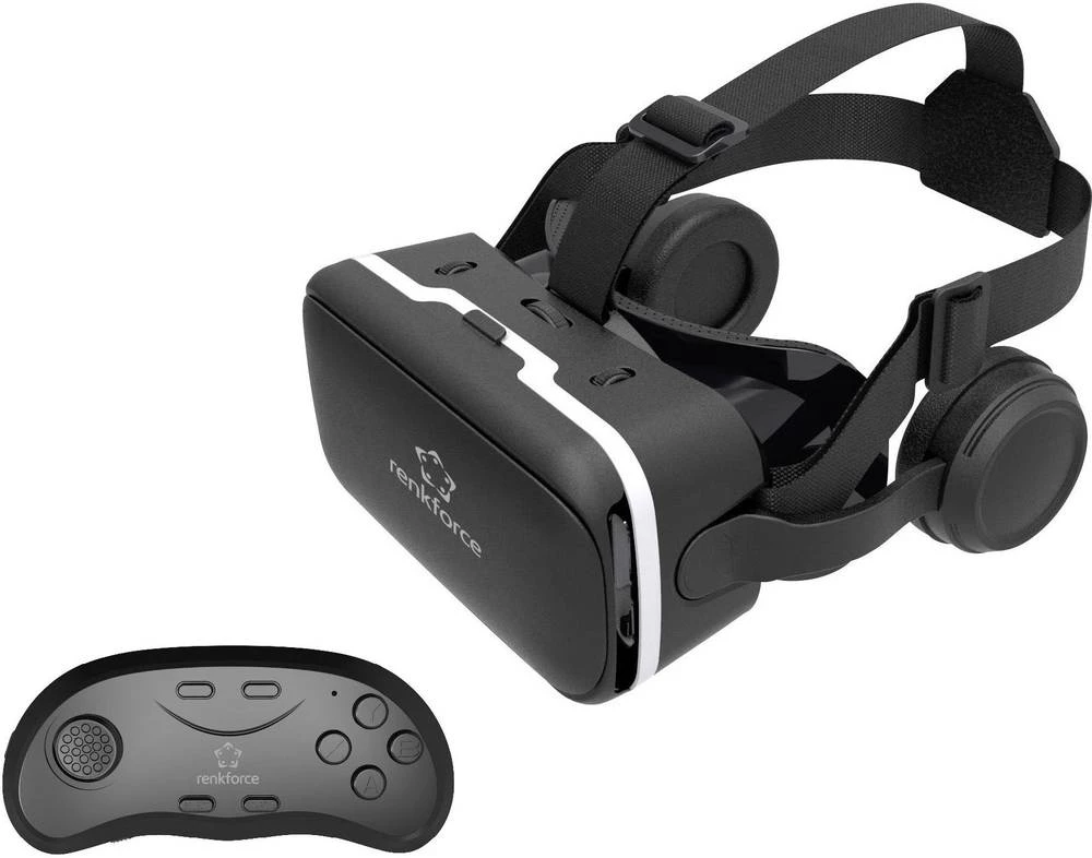 Renkforce RF-VR2 crne Virtual Reality naočale sa slušalicama, sa gamepadom slika