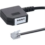 Western adapter za faks uređaje [1x RJ11 utikač 6p4c - 1x TAE-F utičnica] 0.20 m crne boje