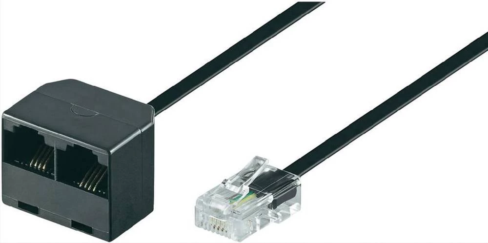 Western Y-adapter [1x RJ45 utikač 8p4c - 2x RJ45 utičnica 8p4c] 0.20 m crne boje slika