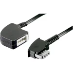 Priključni kabel za faks uređaje [1x TAE-N utikač - 1x TAE-N spojka] 10 m crne boje
