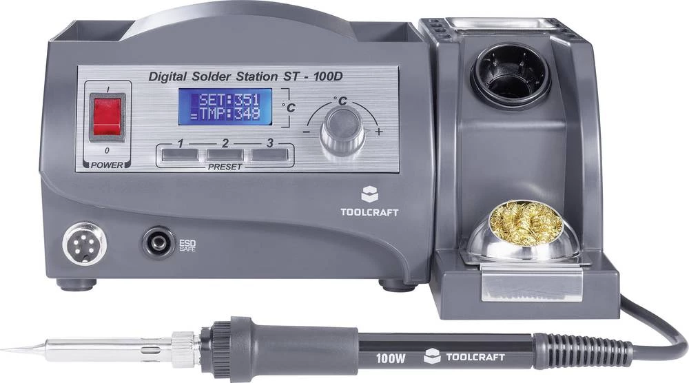 Digitalna stanica za lemljenje 100 W TOOLCRAFT 150 do 450 °C slika