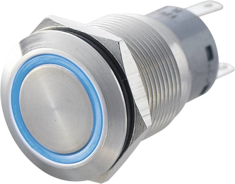 Pritisni prekidač sa zaštitom od vandalizma 250 V/AC 5 A 2 x uklop/uklop TRU COMPONENTS TC-LAS1-AGQ-22ZE, plavi IP67 bez povrata slika