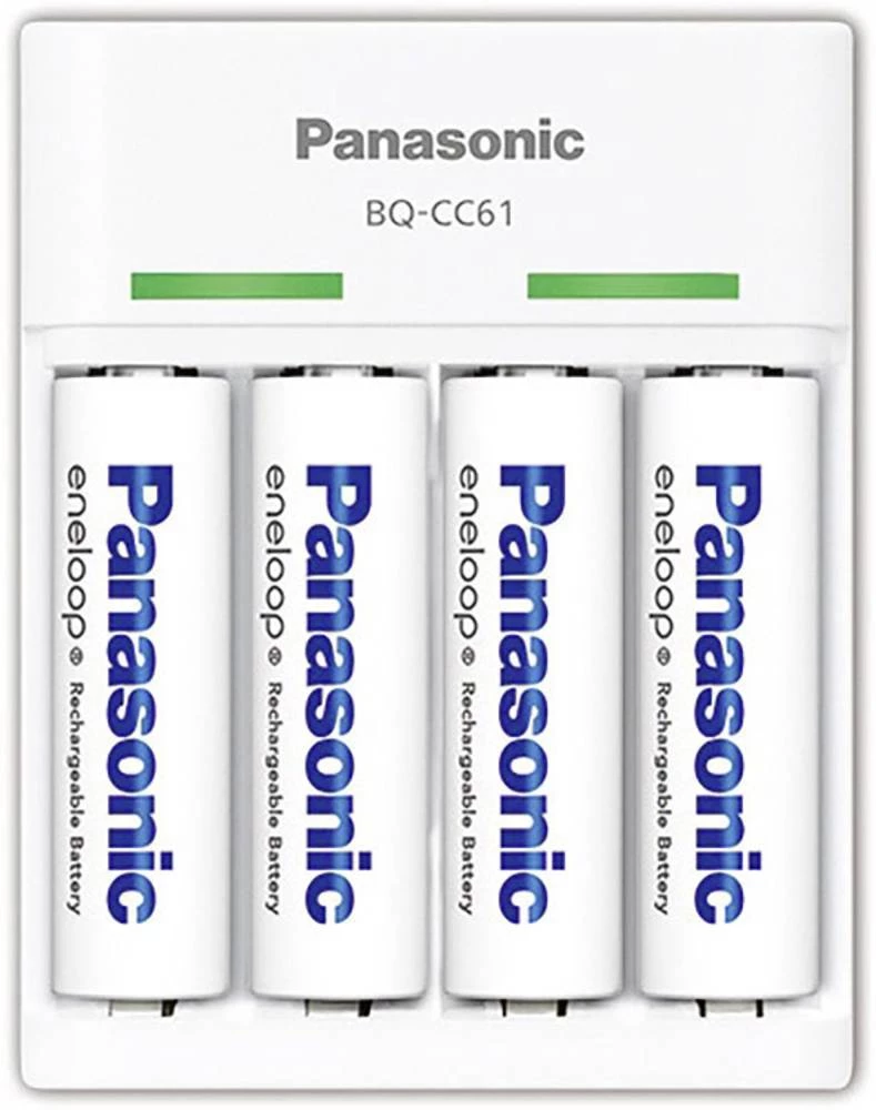 Punjač za okrugle baterije NiMH uklj. baterije Panasonic BQ-CC61 micro (AAA), mignon (AA) slika