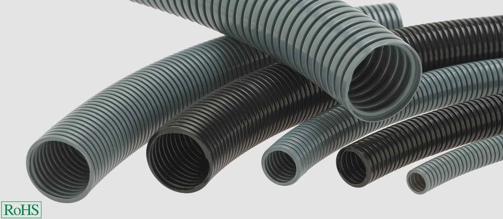 Valovita cijev, sive boje 46.5 mm Helukabel 920162 HELUcond PA12-B NW48 GR 25 m slika