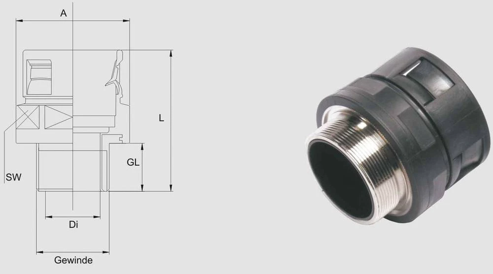 Cijevna uvodnica, sive boje 90° Helukabel 920229 HSSV MG GR M12 NW10 1 kom. slika