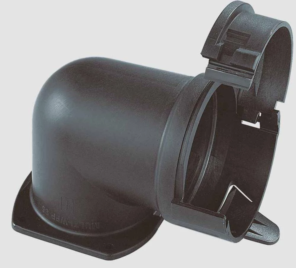 Priključak s prirubnicom, crne boje Helukabel 920373 JUMBO-WFP SW 90° NW95 1 kom. slika