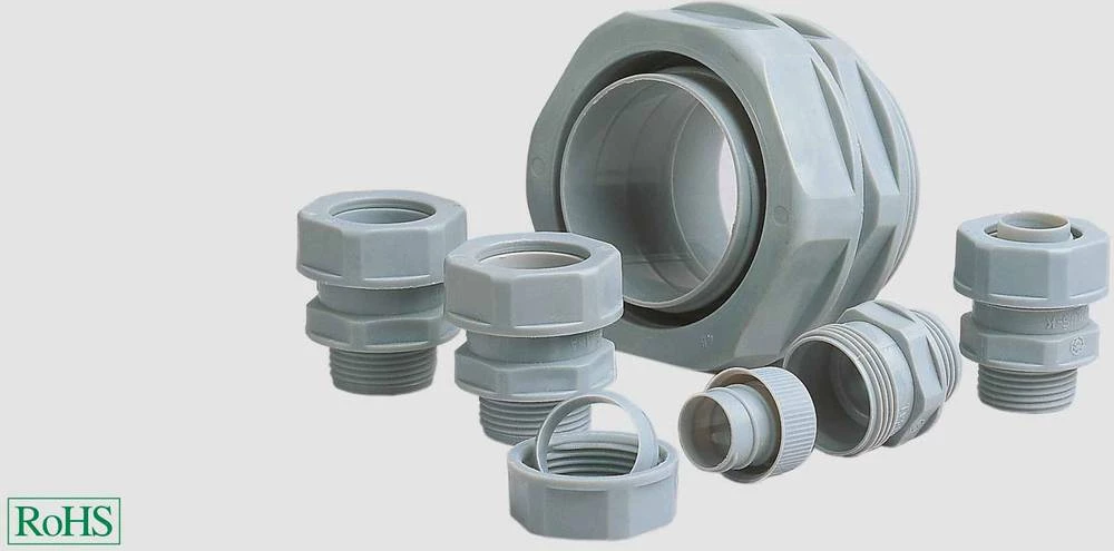 Cijevna uvodnica, sive boje, ravna Helukabel 90669 USK PG21 sive boje 1 kom. slika