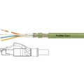 RJ45 mrežni priključni kabel CAT 5e SF/UTP 2 m zelene boje, PUR plašt, pleteni štit, zaštitna folija, fleksibilni unutarnji vodi slika
