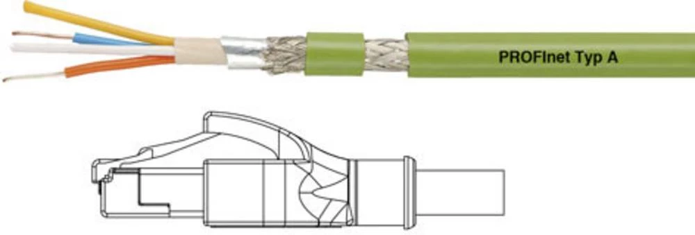 RJ45 mrežni priključni kabel CAT 5e SF/UTP 10 m zelene boje, kruti unutarnji vodič, pleteni štit, zaštitna folija Helukabel slika