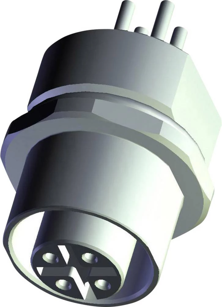 Aktuatorsko-senzorski konektor M12, ugradbena utičnica T4131512041-000 TE Connectivity sadržaj: 1 kom. slika