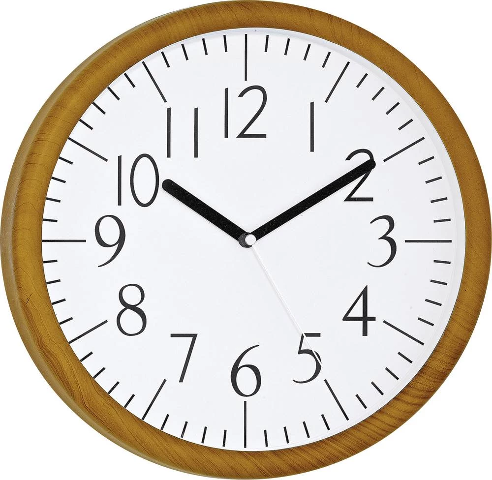 Zidni kvarčni sat Mebus 17927 305 mm x 40 mm drvo, svijetlo smeđa slika