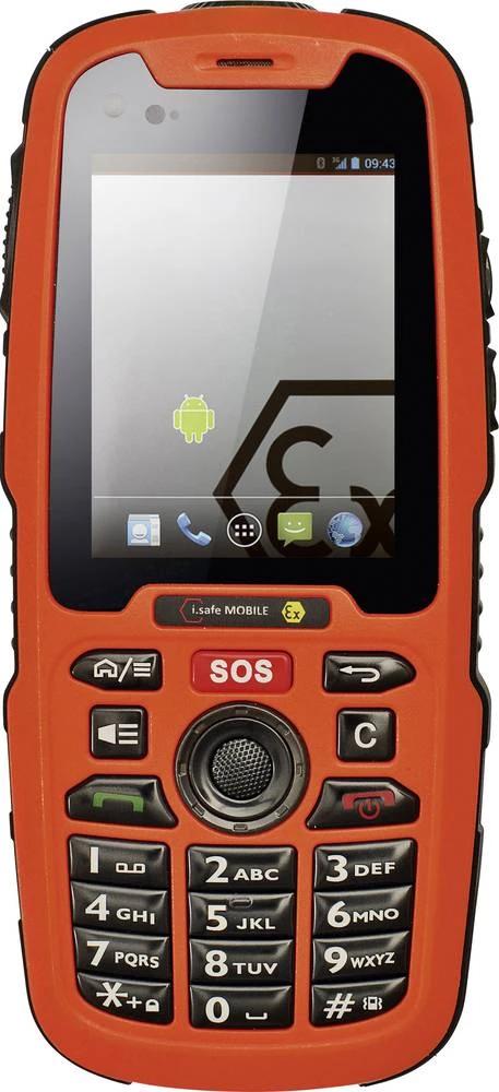 Ex zone: 1/21 i.safe MOBILE IS320.1 zaštićeni mobilni telefon za eksplozivne zone 6.1 cm (2.4 cole) IP68, vodootporan, nepropust slika