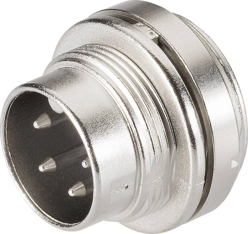 Minijaturni okrugli konektor, serija 680 broj polova: 3 DIN utikač s prirubnicom 7 A 09-0307-00-03 Binder 20 kom. slika