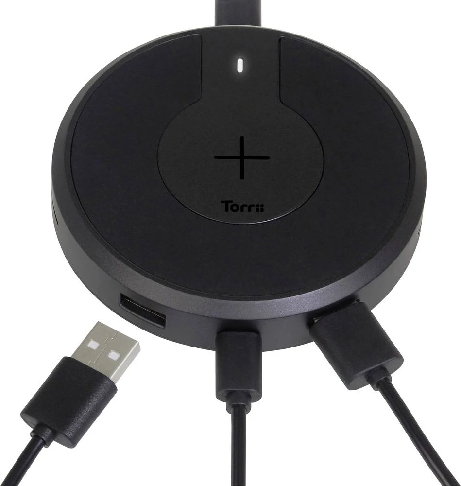 Torrii indukcijski punjač TorriiBolt TBT-WCH11 standardni izlazi, USB, USB-C™ utičnica, crne boje slika