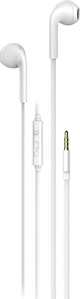 Sportske stereo slušalice s mikrofonom Vivanco URB 40 W In Ear s mikrofonom, bijele boje slika