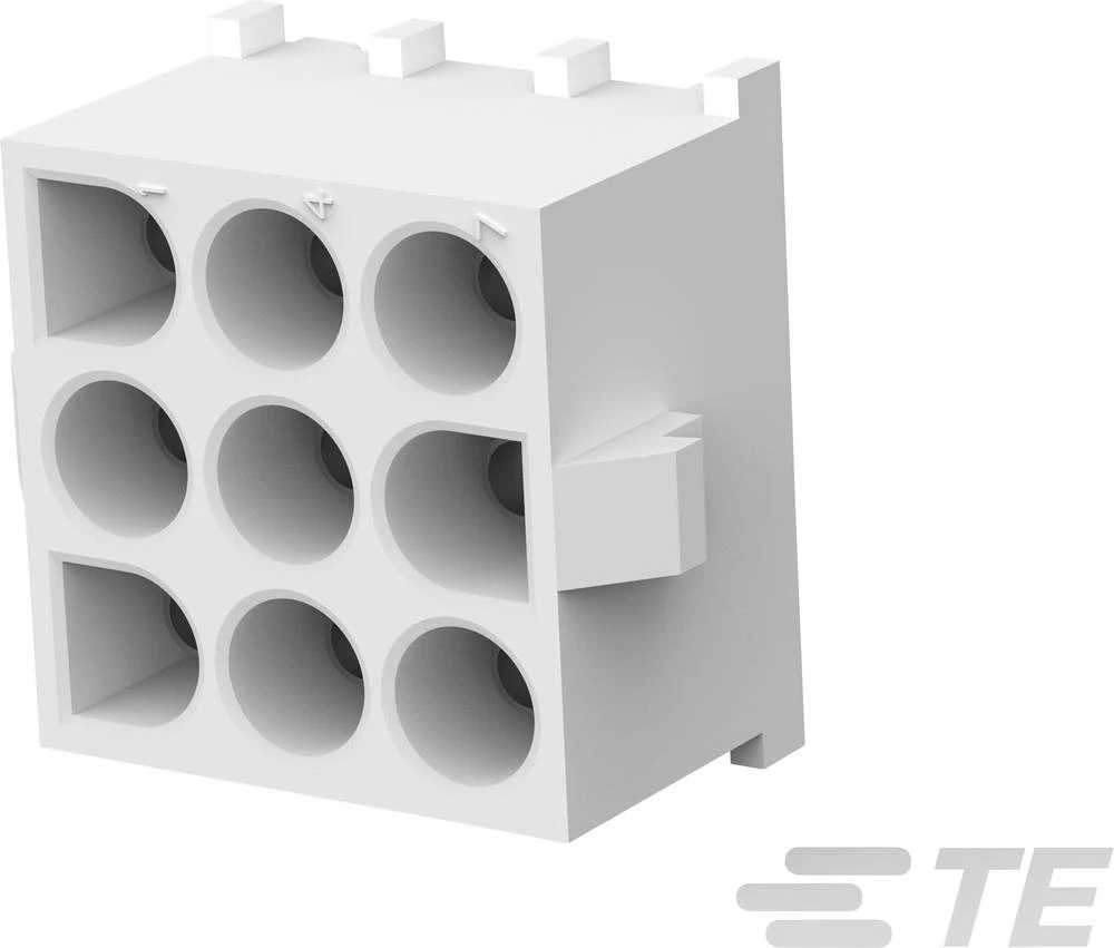 Kućište s muškim kontaktima za tiskanu pločicu MATE-N-LOK ukupan broj polova: 9 TE Connectivity 643426-1 mjere rastera: 6.35 mm slika