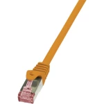 LogiLink CQ2088S RJ45 mrežni kabel, Patch kabel CAT 6 S/FTP 7.50 m narančasta vatrostalan, sa zaštitom za nosić 1 St.