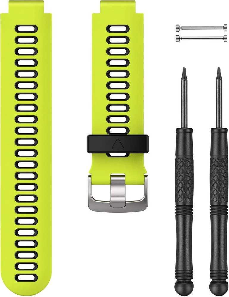Zamjenska silikonska narukvica za Garmin Forerunner 735XT, Žuta, Crna slika