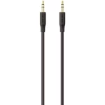 Utičnica Audio Priključni kabel [1x 3,5 mm banana utikač - 1x 3,5 mm banana utikač] 1 m Crna pozlaćeni kontakti Belkin