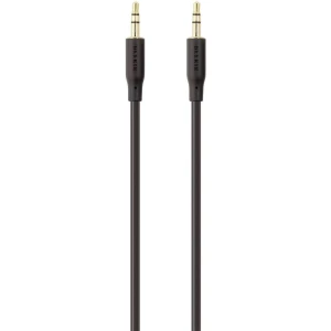 Utičnica Audio Priključni kabel [1x 3,5 mm banana utikač - 1x 3,5 mm banana utikač] 1 m Crna pozlaćeni kontakti Belkin slika