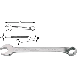 Okasto-viličasti ključ 18 mm DIN 3113 oblik B, ISO 3318, ISO 7738 Hazet 603-18 slika
