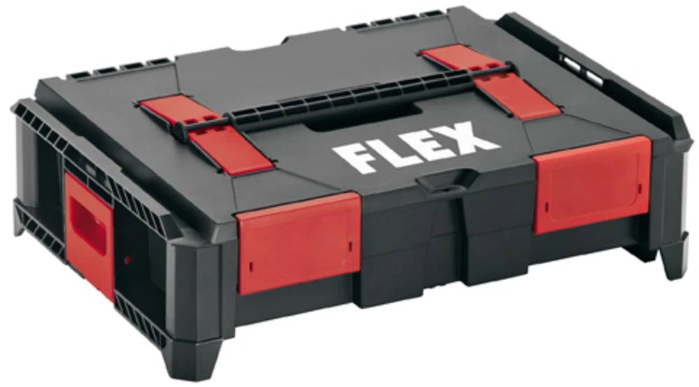 Kovček za stroje Flex 392634 iz umetne mase črne barve, rdeče barve slika