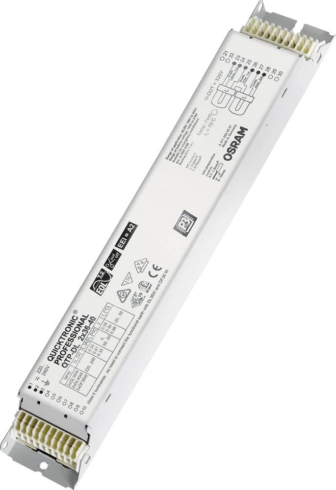 OSRAM predsklopni uređaj za svjetiljke QTP-DL 2X36-40/220-240 UNV1 4008321117922 slika