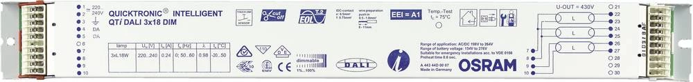 OSRAM predsklopni uređaj za svjetiljke QTIDALI 3X18 DIM UNV1 4008321069979 slika