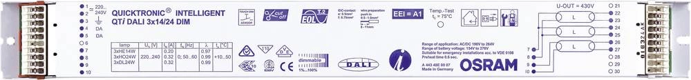 OSRAM predsklopni uređaj za svjetiljke QTIDALI 3X14/24 DIM UNV1 4008321069955 slika