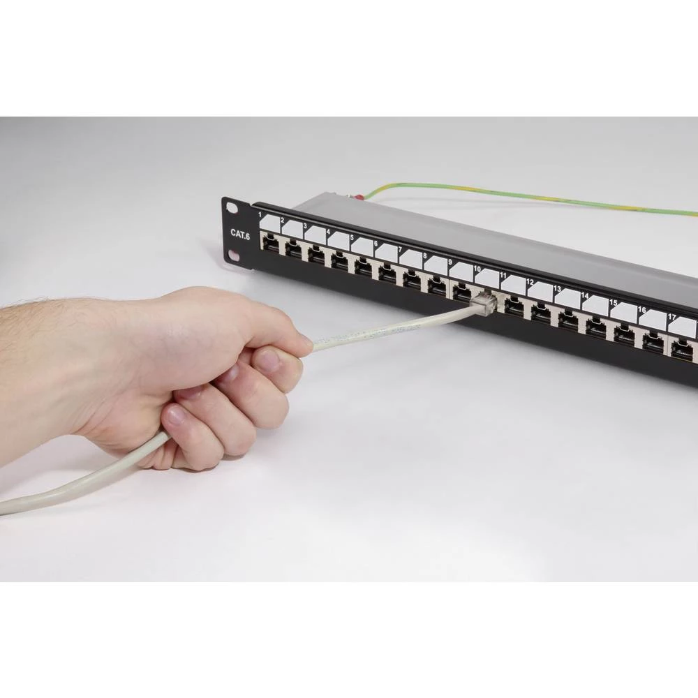 24 Portni mrežni-Patch panel Renkforce KSV-PATCH-24PL CAT 6 1 HE slika