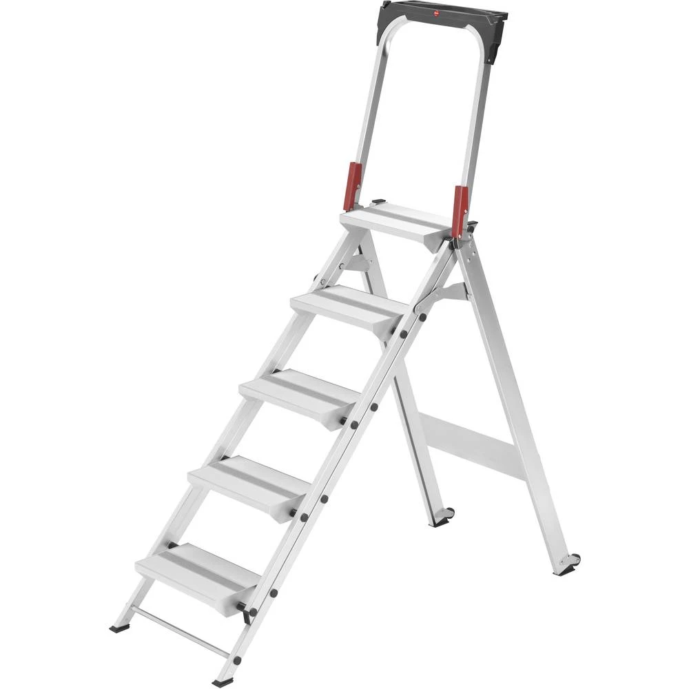 Aluminijum Stepenice Radna visina (maks.): 2.85 m Hailo ST 150 XXL 8885-001 Srebrna, Crvena 14 kg slika