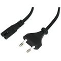 LINDY struja priključni kabel [1x europski muški konektor - 1x ženski konektor za manje uređaje c7] 3.00 m crna slika